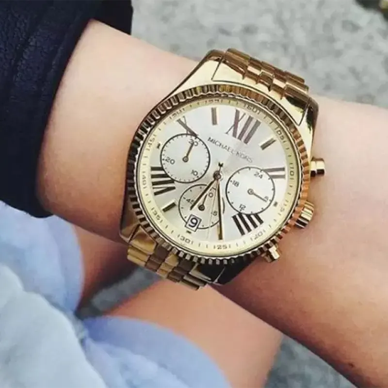 Michael Kors Lexington Gold-Tone Ladies Watch- MK5556